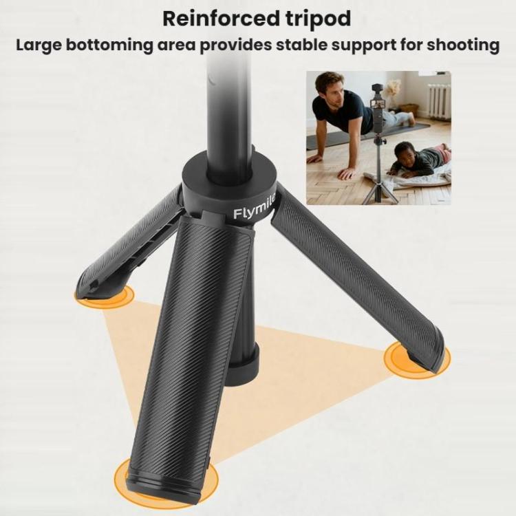 For DJI, Insta360, GoPro and Other Action Cameras Flymile Extended Selfie Stick Tripod