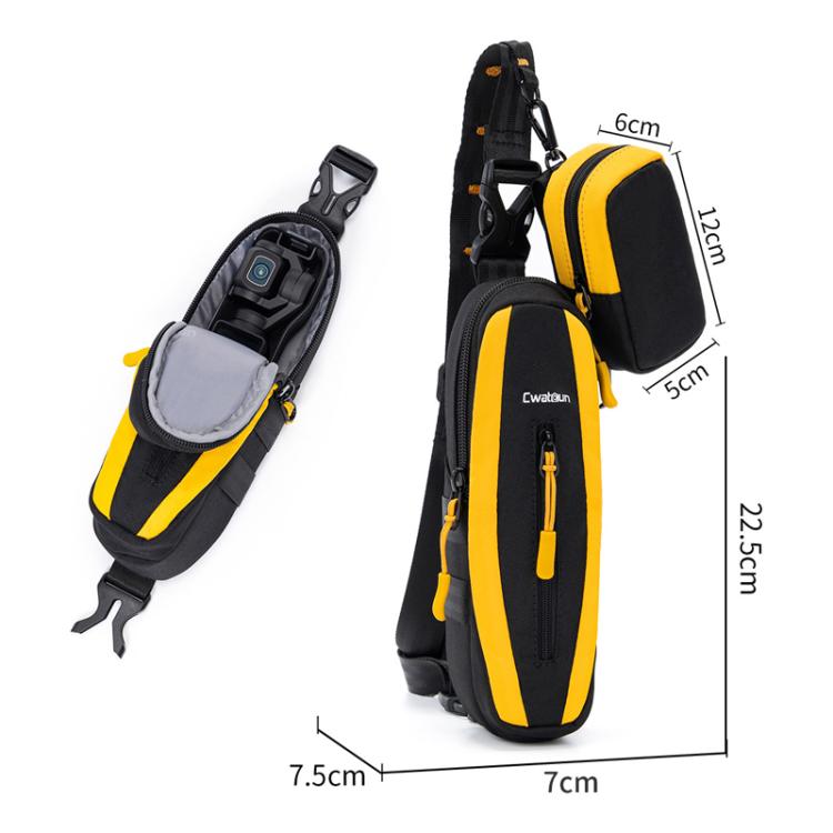 For DJI Osmo Pocket 3 Cwatcun D225 Small Organizer Bag Protective Multifunctional Sports Camera Bag, D225