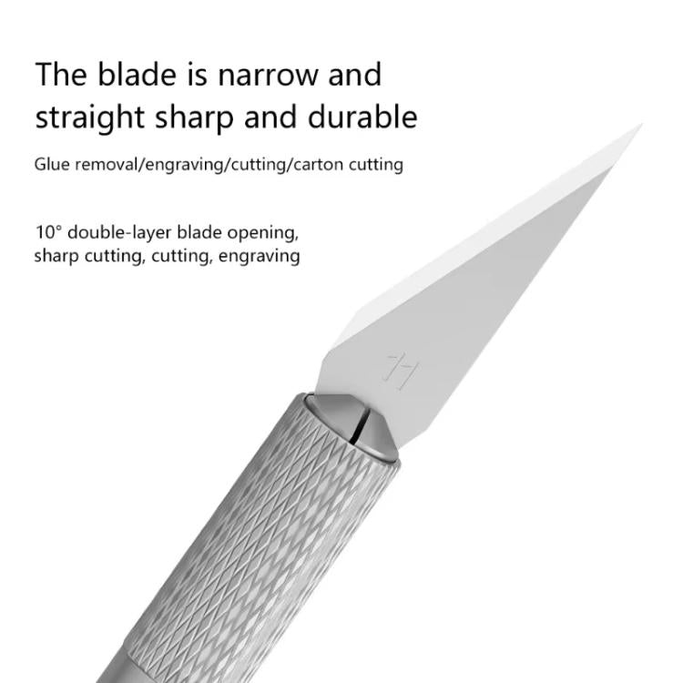 MaAnt M077 150pcs /Box Double-sided Flat Blade Cell Phone Repair Back Cover Removal Artistic Engraving Knife Blade