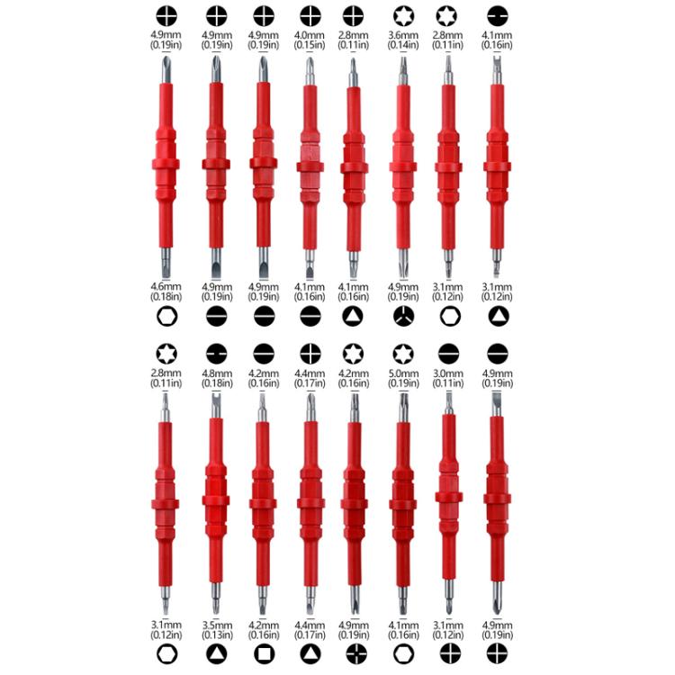 34 in 1 Manual Rubber-Coated Ratchet Screwdriver Repair Tool Set