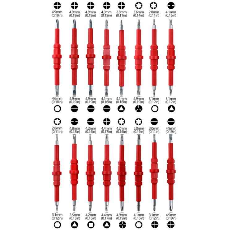 34 in 1 Manual Rubber-Coated Ratchet Screwdriver Repair Tool Set