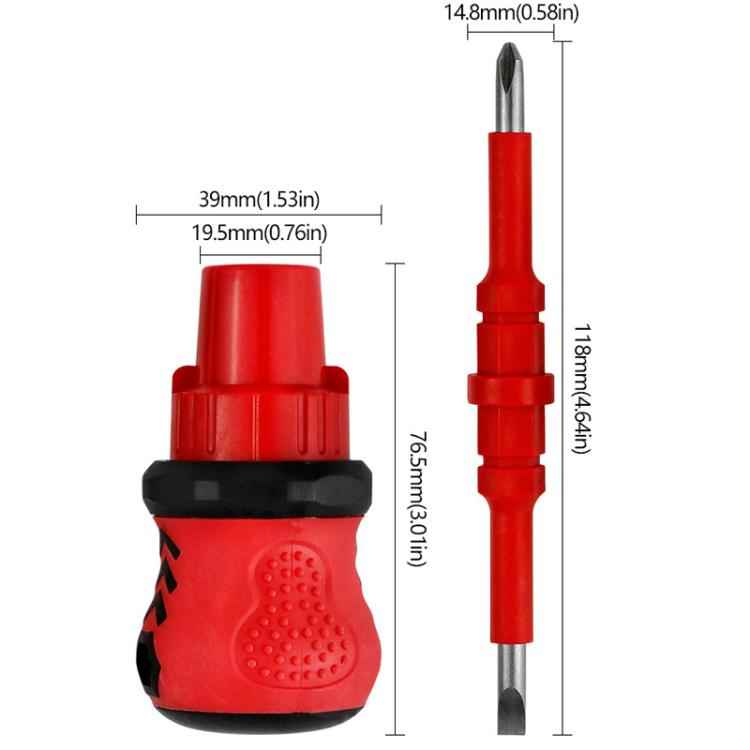 34 in 1 Manual Rubber-Coated Ratchet Screwdriver Repair Tool Set