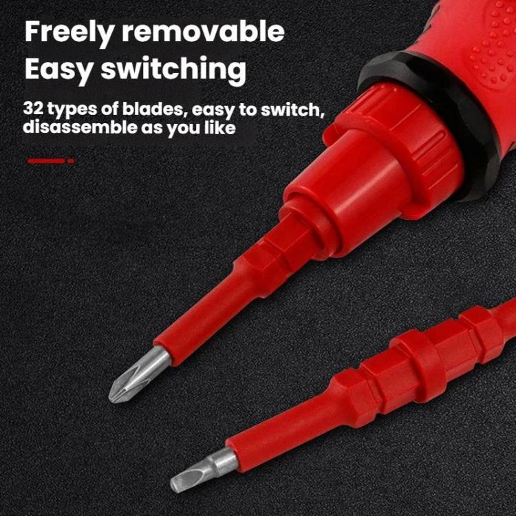 34 in 1 Manual Rubber-Coated Ratchet Screwdriver Repair Tool Set