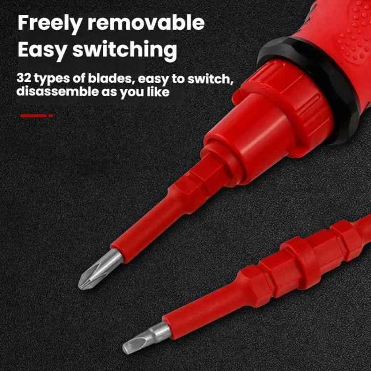34 in 1 Manual Rubber-Coated Ratchet Screwdriver Repair Tool Set