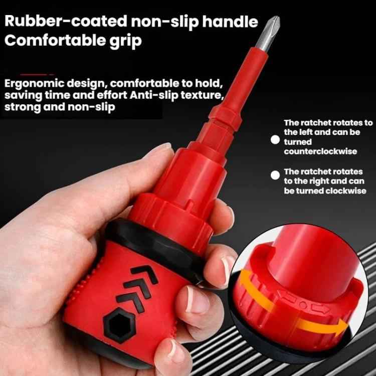 34 in 1 Manual Rubber-Coated Ratchet Screwdriver Repair Tool Set