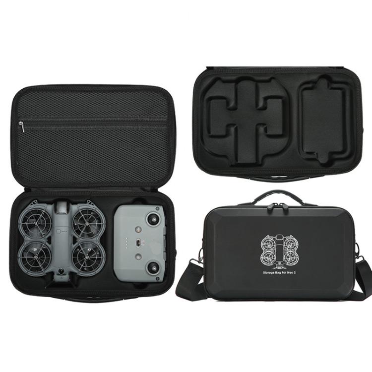 For DJI Neo 2 Fly More Combo Hard Shell Carrying Case Custom-Molded Sling Bag, Mini Black, Fly More Combo Gray