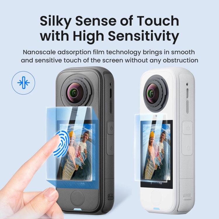 For Insta360 X4 Air aMagisn Tempered Glass Screen Protector HD Anti-Scratch 9H Hardness Lens Film, 1 Set, 2 Sets