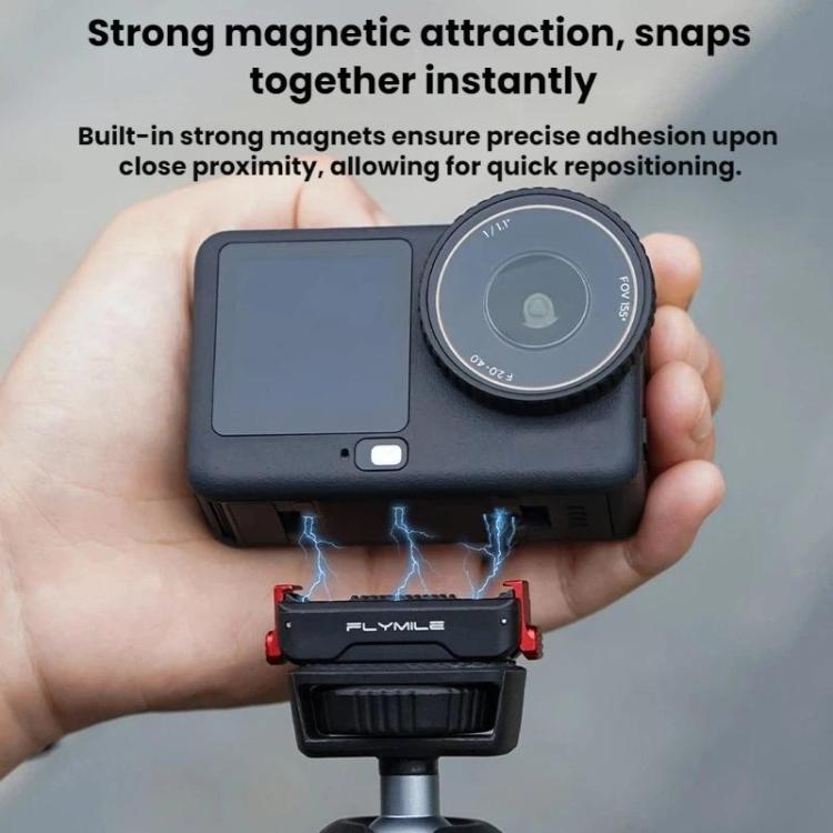 DJI Osmo Action 6 / Nano Flymile Magnetic Quick-Release Base 1/4 Expansion Adapter, For DJI Osmo Action 6 / Nano