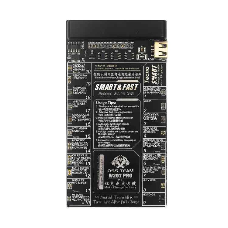 OSS TEAM W207 PRO V7 Battery Activation Detection Board Fast Charge IC Board For Android Devices