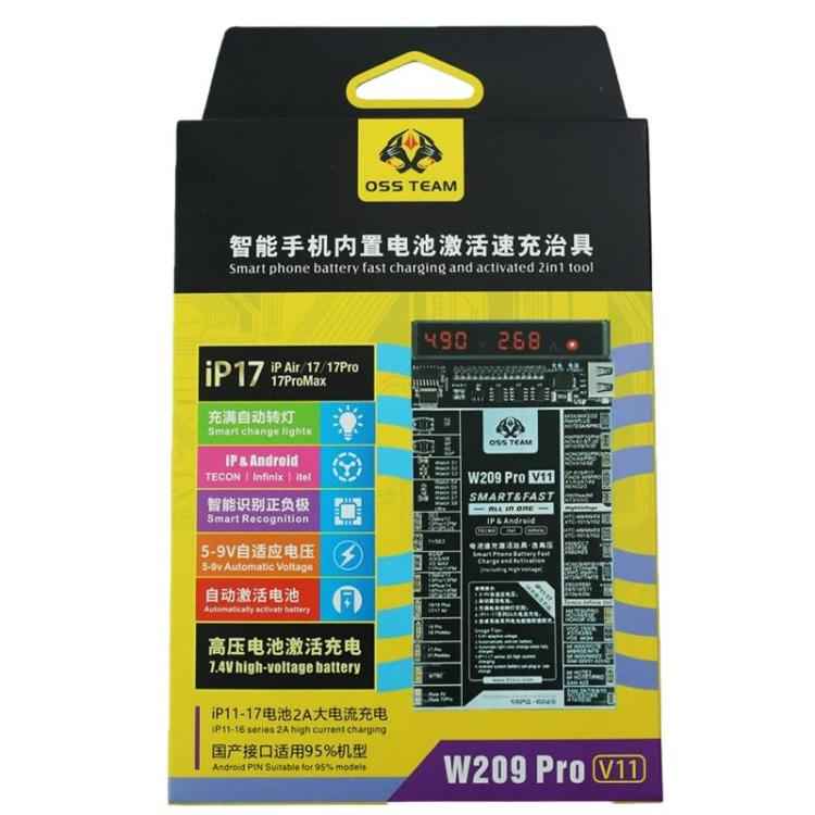 OSS TEAM W209 PRO V11 Battery Activator Board 7.4V High-Voltage for iPhone 6 To 17 Series & Android Devices