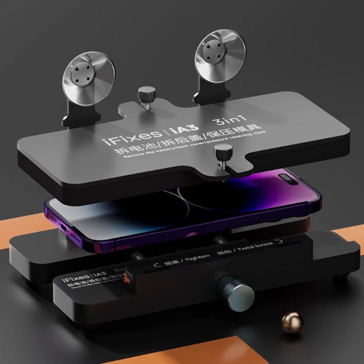 Universal Phone Repair Clamp for Battery Back Cover Removal Pressure Retaining Mold, iFixes iA3 3-in-1