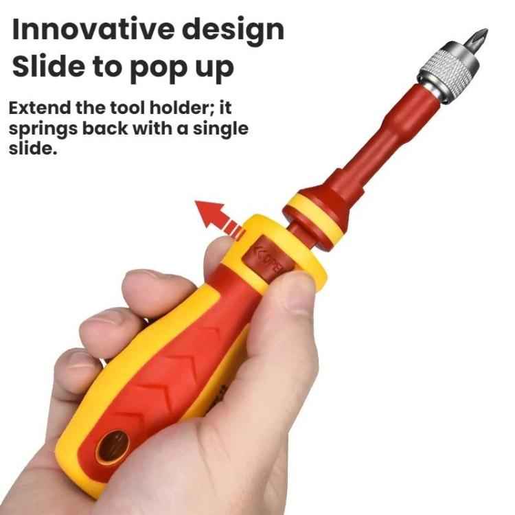 18pcs /Set Multi-Purpose Telescopic Screwdriver Tester Bit Combination