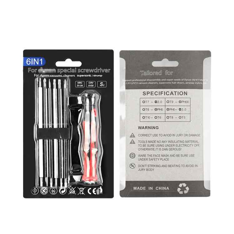 For Dyson Hair Dryers Vacuum Cleaners Repair Disassembly Screwdrivers, 6 in 1
