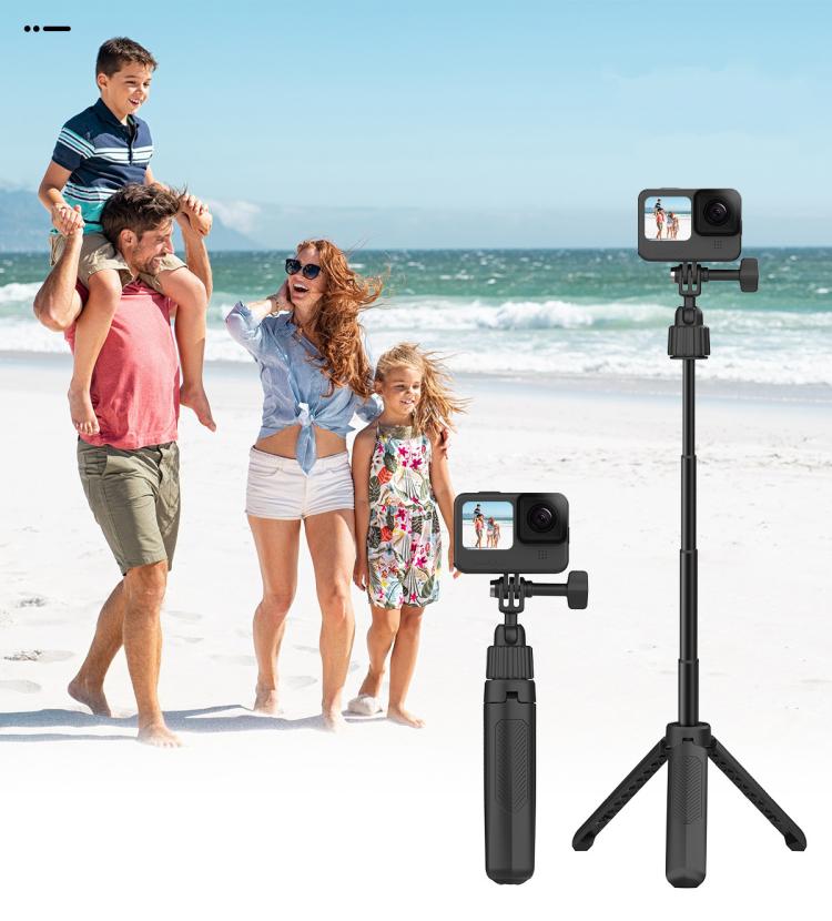 19-43cm Mini Handheld Selfie Stick Tripod with 360-degree Rotating Ball Head for for DJI, Insta360, GoPro and Other Action Cameras, 2-claw version