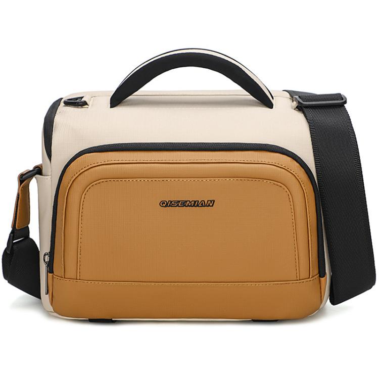 QISEMIAN Crossbody Camera Bag Water-Resistant Sling Messenger Bag With Tripod Mount & Luggage Strap, XK0042 Orange, XK0042 Green