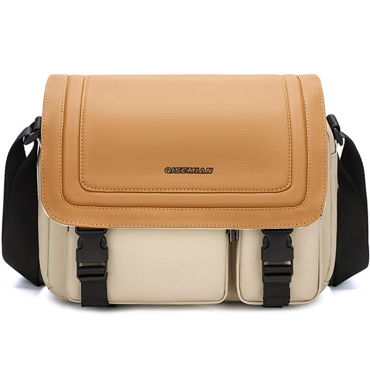 QISEMIAN Crossbody Camera Bag Water-Resistant Sling Messenger Bag With Tripod Mount, XK0040 Orange, XK0040 Green