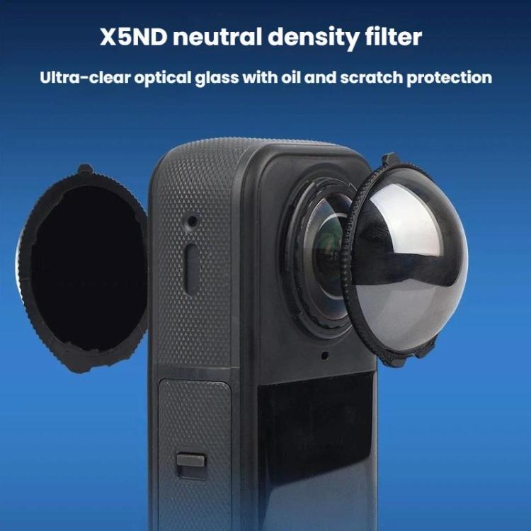 For Insta360 X5 2pcs /Box Panoramic Action Camera Filters Neutral Density Filters Glass Protective Filters, ND16, ND32, ND64