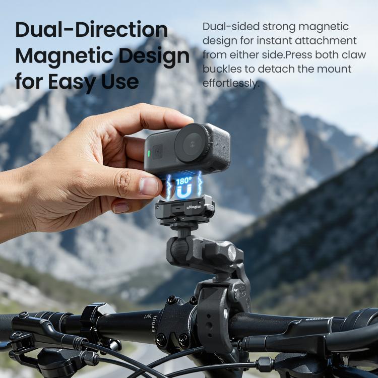 aMagisn TN02 Rechargeable Magnetic Quick-Release Base Action Camera Accessory, TN02