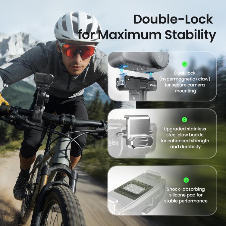 aMagisn TN02 Rechargeable Magnetic Quick-Release Base Action Camera Accessory, TN02