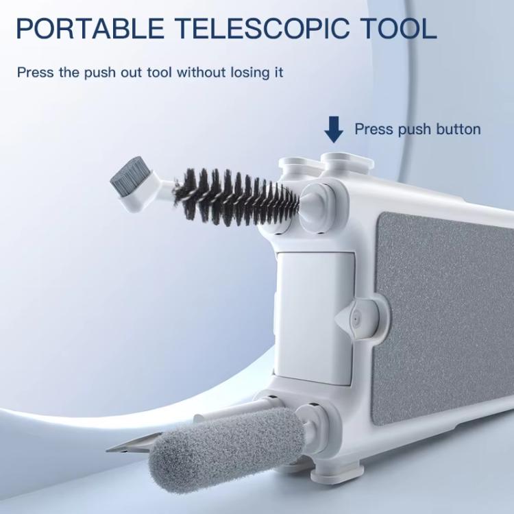 10-in-1 Retractable Cleaning Kit Multi-Tool Set for Keyboard, Earbuds Case, Phone, Screen