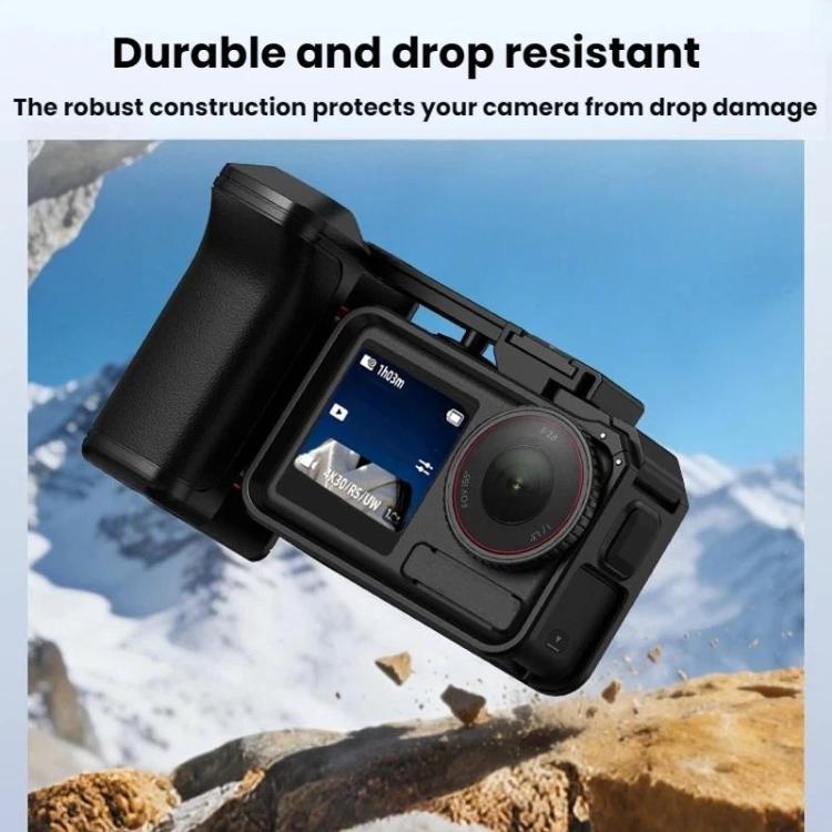 Flymile For DJI Osmo Action 5 Pro / 4 / 3 Camera Cage Handle With Magnetic Quick-Release Base