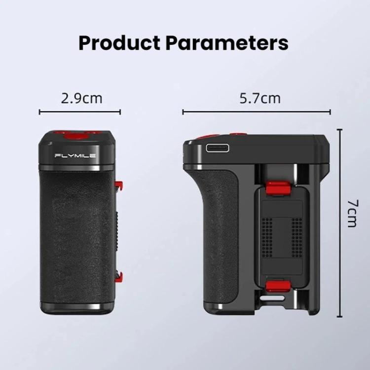 Flymile For DJI Magnetic Quick-Release Action Camera Street Shooting Handle, For Osmo Action 3 / 4 / 5 Pro, For Osmo Action 6