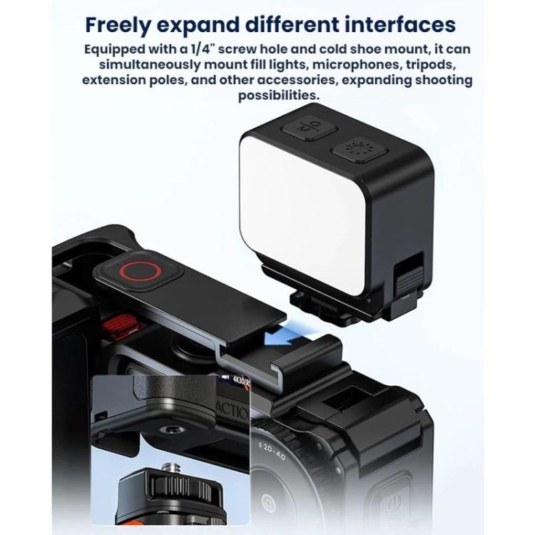 For DJI Osmo Action 6 Flymile Quick-Release Cage Protective Frame Street Photography Handle Kit