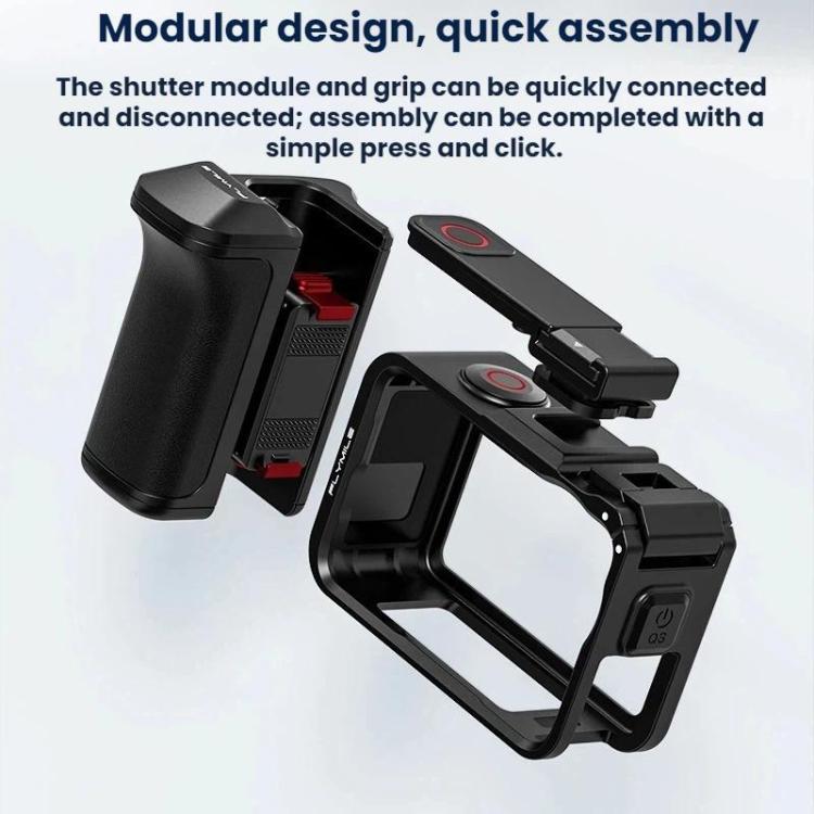 For DJI Osmo Action 6 Flymile Quick-Release Cage Protective Frame Street Photography Handle Kit