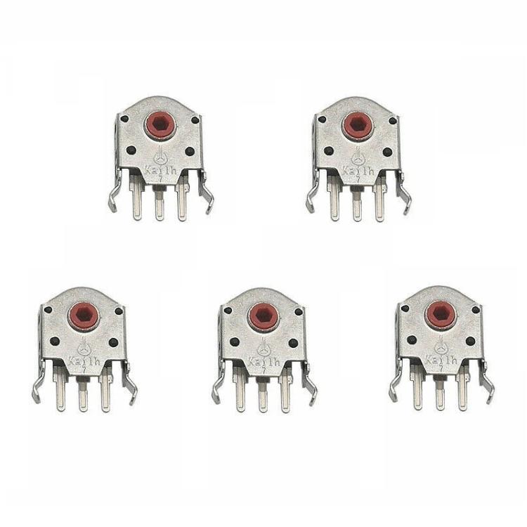 Kailh 5pcs Red Core Dustproof Mouse Scroll Wheel Encoder, 7mm, 9mm, 10mm, 11mm