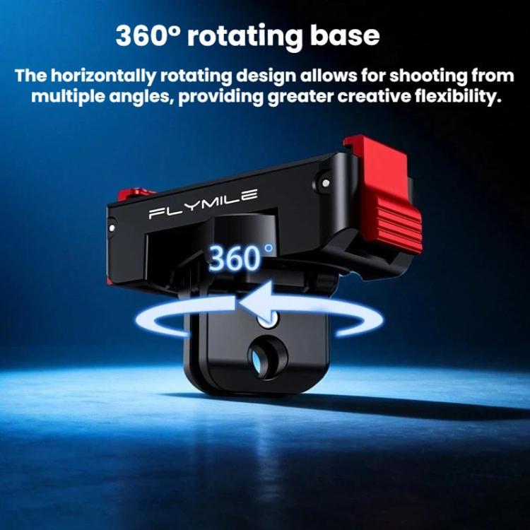 For DJI Osmo 360 / Action 3 / 4 / 5 Pro Flymile Magnetic Quick-Release Adapter Base, Plastic