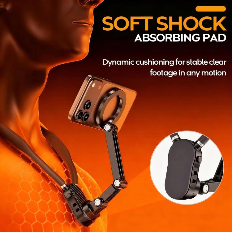 Neck-Worn Phone Mount Cycling First-Person View Chest-Mounted Anti-Shake Shooting, Magnetic, Clip, Action Camera