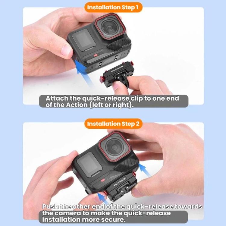 For Insta360 Ace Pro 2 / X5 Flymile Magnetic Extendable Rotating Quick-Release Base