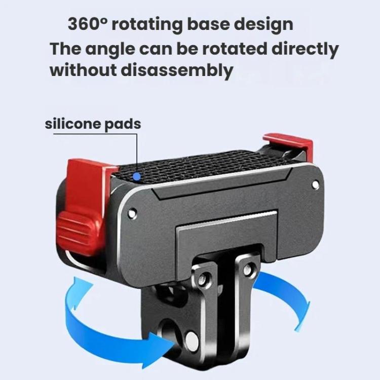 Aluminum Alloy Magnetic Rotating Quick-Release Mount Action Camera Accessories, For Osmo Action 5 Pro / 4 / 3, For Osmo Action 6 / Nano