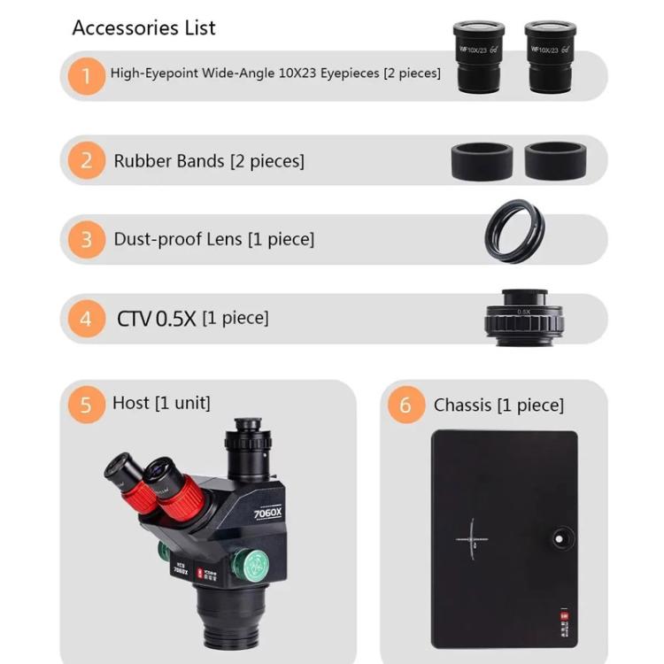 With Base Model 0.5X Microscope Smartphone Motherboard Chip Repair Tool, YCS 7060X