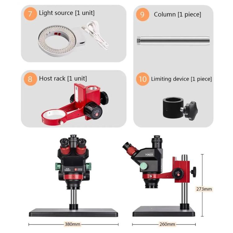 With Base Model 0.5X Microscope Smartphone Motherboard Chip Repair Tool, YCS 7060X