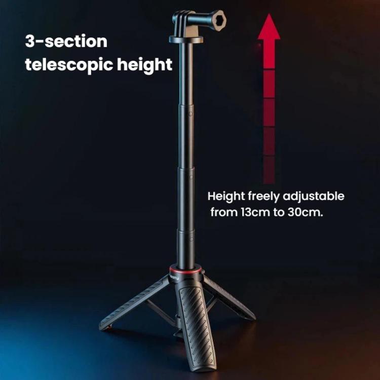 XILETU XS-22 Automatic Pop-Up Mini Tripod Selfie Stick 13-30cm Adjustable Extendable Monopod for Action Camera