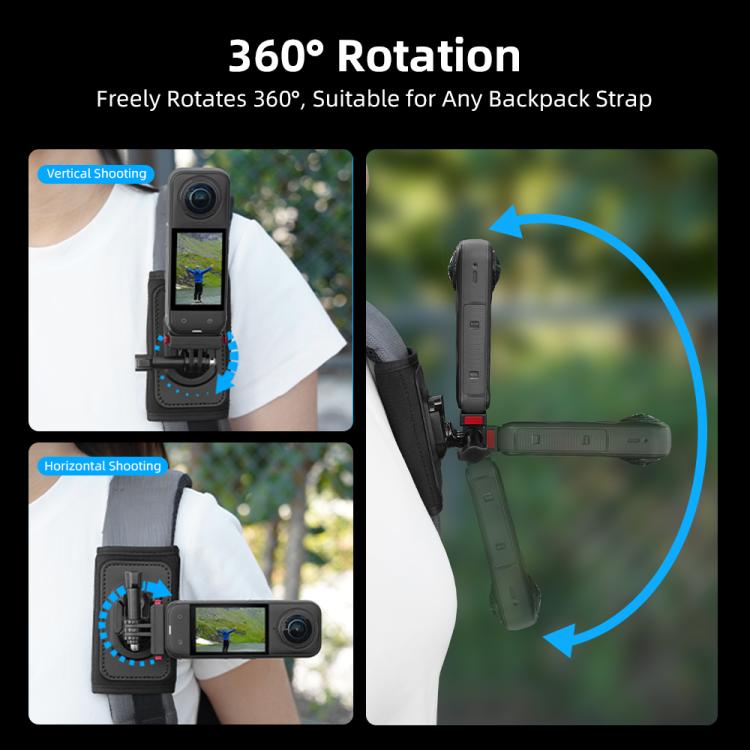 For DJI Osmo Pocket 3 / Action 6 / GoPro Backpack Shoulder Strap Bracket Clip