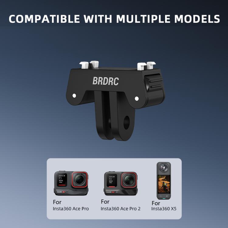 For Insta360 Ace Pro / Ace Pro 2 BRDRC Two-Claw Extendable Magnetic Quick-Release Base