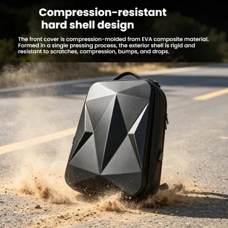 For DJI Avata 360 Hard Shell Backpack Waterproof Carrying Case For N3 Goggles/RC 2 Controller With 17-Inch Laptop Compartment