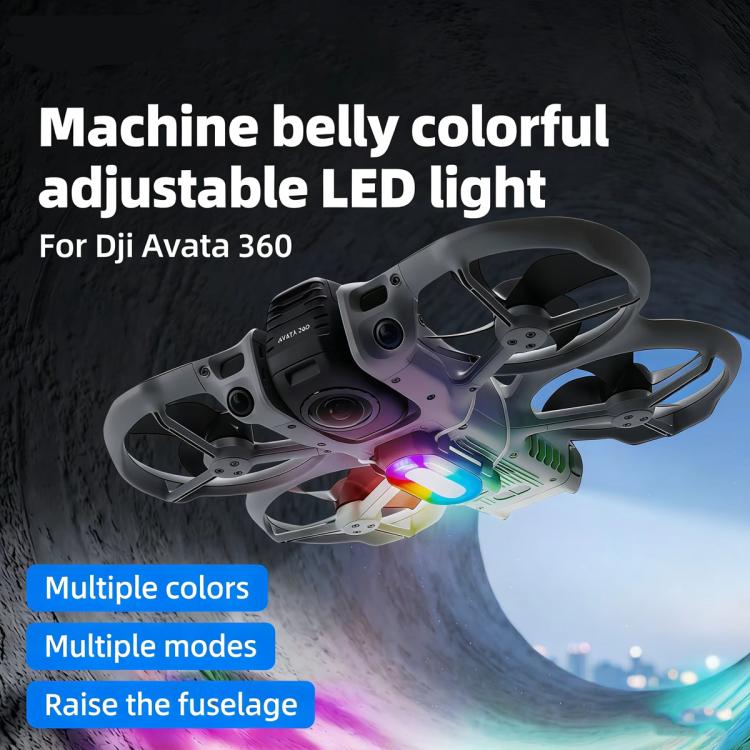 For DJI Avata 360 RCSTQ RGB LED Bottom Light 38 Lighting Modes Rechargeable Night Flight Signal Lamp