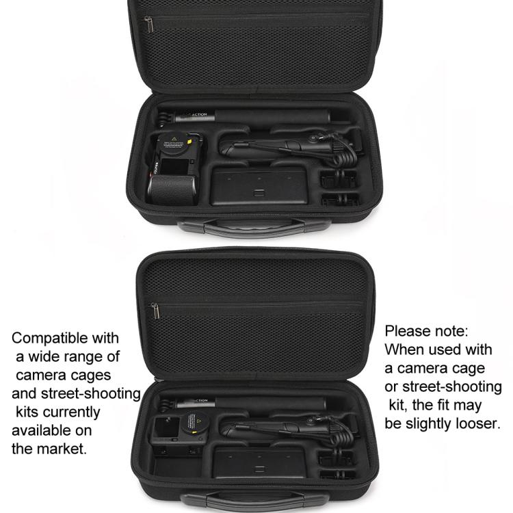 For DJI Osmo Action 6 Adventure Combo Carrying Case Portable Shoulder Bag Battery Handle & 1.5m Extension Rod, Cage Compatible