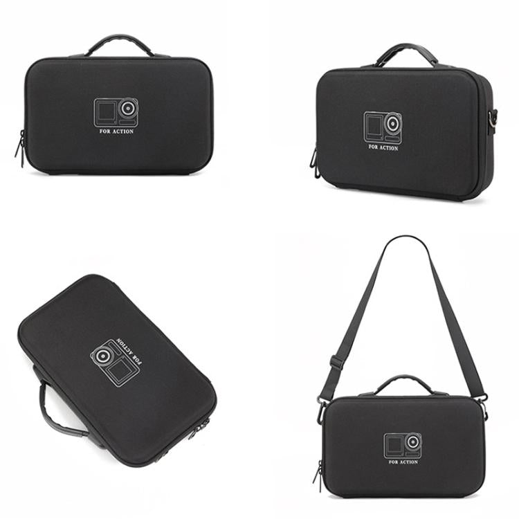 For DJI Osmo Action 6 Adventure Combo Carrying Case Portable Shoulder Bag Battery Handle & 1.5m Extension Rod, Cage Compatible