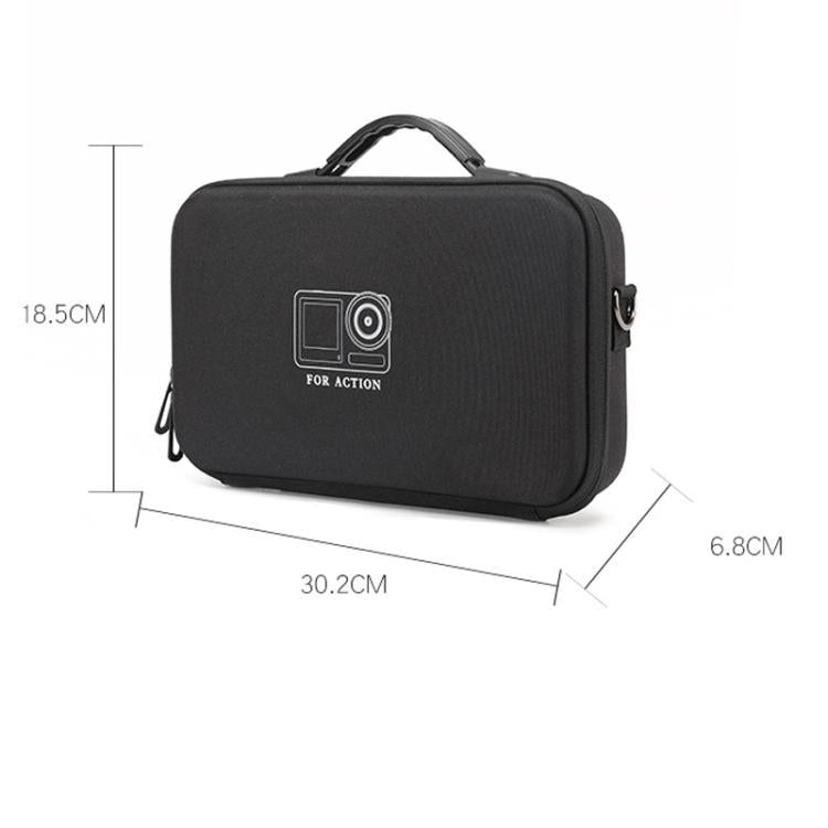 For DJI Osmo Action 6 Adventure Combo Carrying Case Portable Shoulder Bag Battery Handle & 1.5m Extension Rod, Cage Compatible