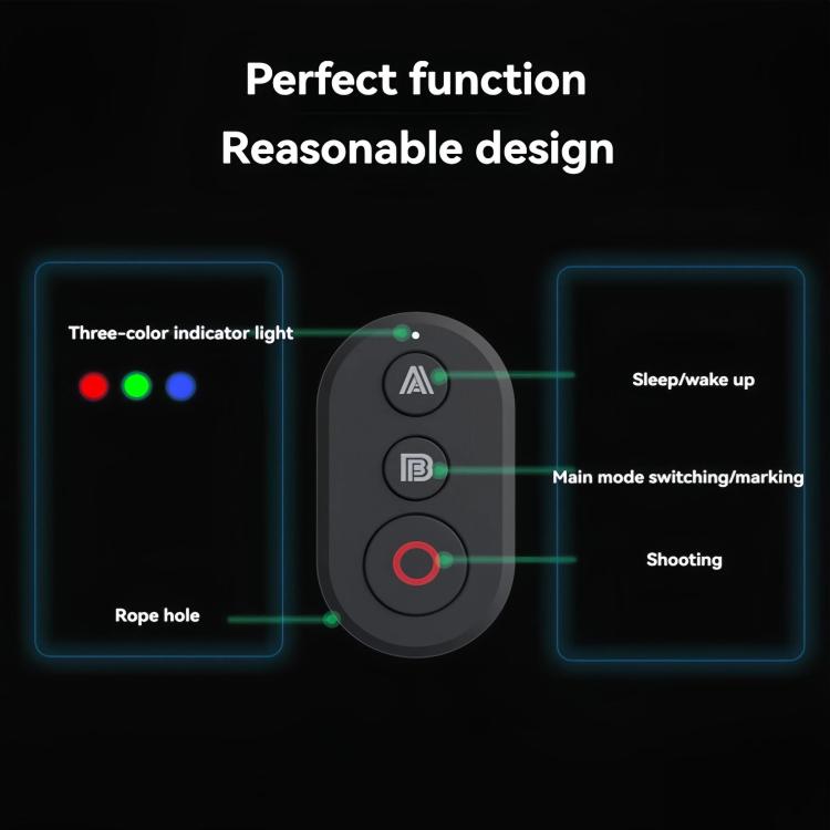 Action Camera Bluetooth Remote Control For Insta360 X5 / X4 / X3 / GO3S / Ace Pro2