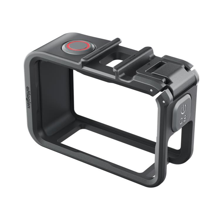 aMagisn PC Material Camera Cage for DJI Action 5 Pro / 4 / 3 with Quick Release Vertical/Horizontal Shoot Support, Cold Shoe Mount & 1/4-inch Thread, Action 5 Pro /4/3 PC Cage