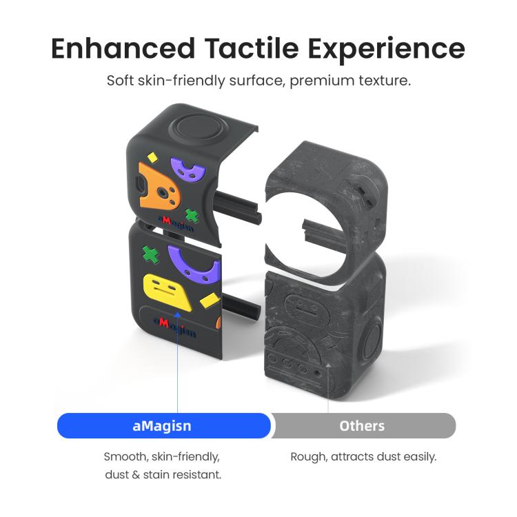 For DJI Osmo Nano aMagisn Fun Pattern Silicone Case 5-in-1 Full Body Protective Cover Skin with Lens Cap