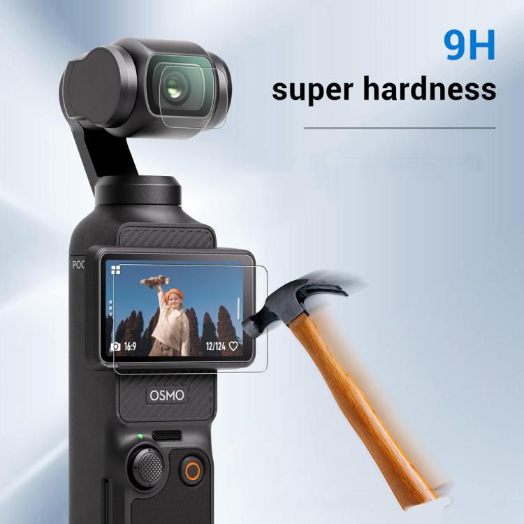 For DJI Pocket 4 Screen Protector Set 9H Hardness Tempered Glass Lens Protector Film