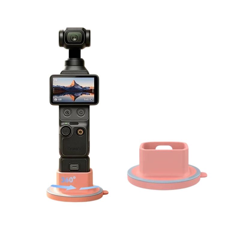 For DJI Osmo Pocket 4/3 Camera 360-degree Swivel Desktop Base Adhesive Stand Non-Slip Fixed Mount