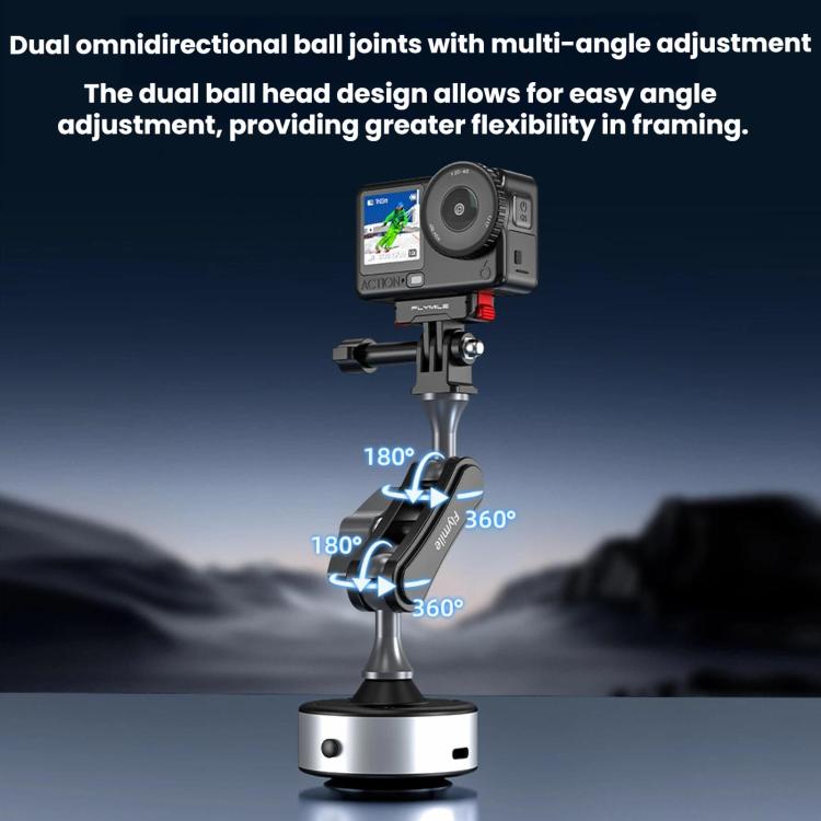 For DJI Osmo Pocket 4 / 3 Flymile Automotive Camera Electric Vacuum Cup Mount, FLY075, ZZ10760