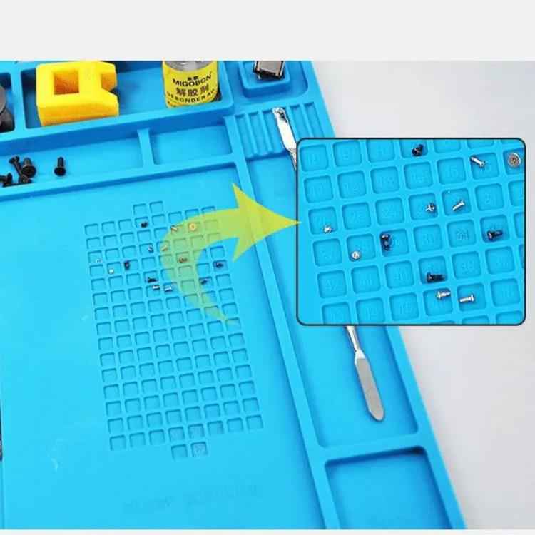 Magnetic Silicone Soldering Mat Heat Resistant Work Mat for Electronics Repair 17.7 x 11.8 Inch